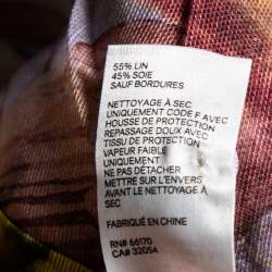 Pre Owned Zimmermann Multicolor Botanica Floral Print Linen Top and Skirt Suit XS