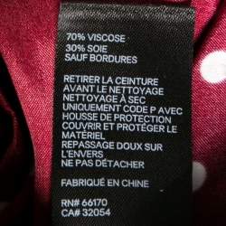 مملوكة مسبقًا فستان زيمه مان  كريب دو شين منقط أحمر بحزام مقاس وسط ( ميديوم )