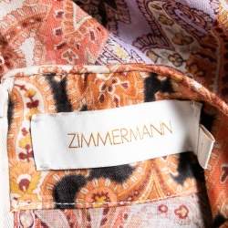 Pre Owned Zimmermann Multicolor Paisley Printed Ramie Voile Blouse S