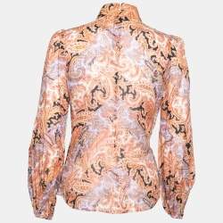 Pre Owned Zimmermann Multicolor Paisley Printed Ramie Voile Blouse S