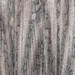 Pre Owned Zimmermann Grey Snake Print Chiffon Corsage Pleated Asymmetric Skirt M