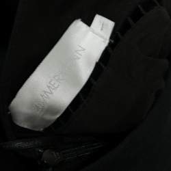 Pre Owned Zimmermann Black Linen & Cotton Floral Embroidered Jumpsuit M