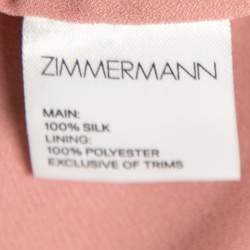 Pre Owned فستان  زيمرمان لوفيلورن بيبي دول شيفون بطبعة زهور وردي مقاس صغير - سمول