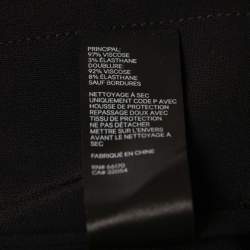 Pre Owned Zimmermann Black Crepe Velvet Trim Detail Tapered Trousers M