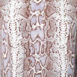 Pre Owned Zimmermann Brown & Blue Snake Print Silk Blouse M