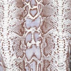 Pre Owned Zimmermann Brown & Blue Snake Print Silk Blouse M