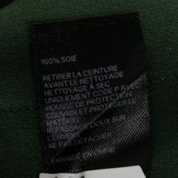 Pre Owned Zimmermann Green Silk Button Front Short Romper XS