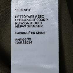 مملوكة مسبقًا فستان زيمرمان حرير أخضر زيتوني حافة غير متماثلة منفوش ملتف مقاس كبير (لارج)