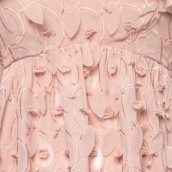 مملوكة مسبقًا فستان ميني زيمرمان دانسر كتان وشيفون وردي حافة مهدبة مقاس صغ ير (سمول)