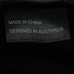 مملوكة مسبقًا Zimmermann Black Silk Ruffled Off-Shoulder Belted Dress L