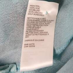 Pre Owned Zimmermann Blue Floral Printed Silk Chiffon Ruffled Jumpsuit L