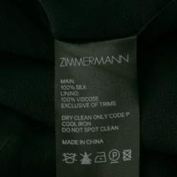 Pre Owned Zimmermann Multicolor Floral Print Silk Ruffled Jumpsuit L