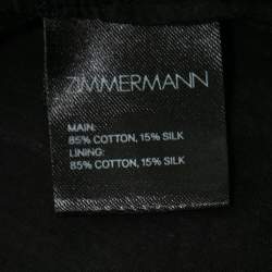 Pre Owned Zimmermann Black Lace Panel Eyelet Cotton Maxi Dress M