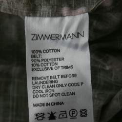 مملوكة مسبقًا Zimmermann Green Leopard Print Cotton Belted Carnaby Dress M