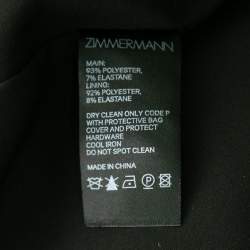 Pre Owned Zimmermann Black Crepe Wide Leg Halter Neck Jumpsuit L