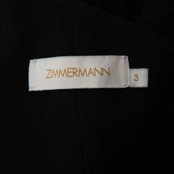 Pre Owned Zimmermann Black Crepe Wide Leg Halter Neck Jumpsuit L