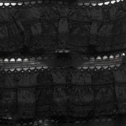 Zimmermann Black Lace Tiered Ruffled Skirt S