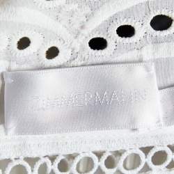 Zimmermann White Cutwork Lace Peplum Top S