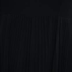 Pre Owned Zimmermann Black Crepe Pleated Maxi Dress M