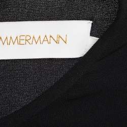 Pre Owned Zimmermann Black Crepe Pleated Maxi Dress M