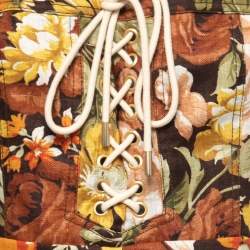 Pre Owned Zimmermann Multicolor Floral Printed Linen Bustier Mini Dress L