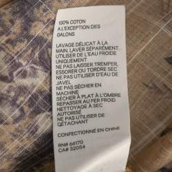 Pre Owned Zimmermann Brown Floral Cotton Lace-Trimmed Maxi Dress S