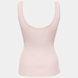 Pre Owned Zimmermann Pink Rib Knit Anneke Tank Top M
