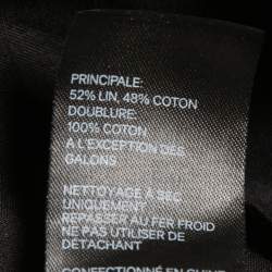 Pre Owned Zimmermann Black Dotted Cotton & Linen Lace Trimmed Flared Dress S