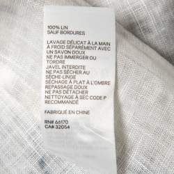 Pre Owned Zimmermann Black/White Linen Tie Dyed Wrap Midi Dress S