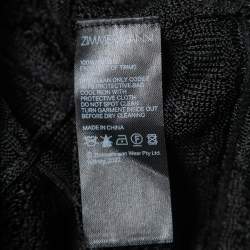 Zimmermann Black Knit Tiered Ruffle Sleeveless Maxi Dress L