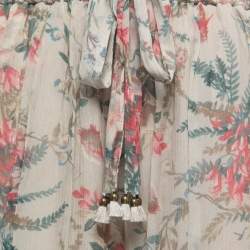 Pre Owned Zimmermann Multicolor Printed Silk Chiffon Palazzo Pants M