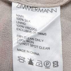 Pre Owned Zimmermann Multicolor Printed Silk Chiffon Palazzo Pants M