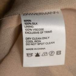 Zimmermann Multicolor Printed Silk Chiffon Gathered Wrap on Maxi Dress M