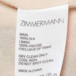 Zimmermann Multicolor Printed Silk Chiffon Ruffled Wrap On Crop Top M