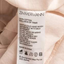 مملوكة مسبقًا Zimmermann Off White Floral Printed Cotton Maxi Dress M