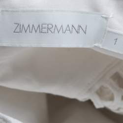 Zimmermann White Floral Cotton & Linen Sleeveless Midi Dress M