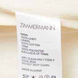 Pre Owned Zimmermann Multi Color Floral Print Button Front Full Sleeve Maxi Dress M