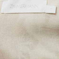 Pre Owned Zimmermann Multi Color Floral Print Button Front Full Sleeve Maxi Dress M