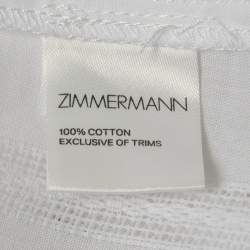 Pre Owned Zimmermann White Cotton Belted Tunic Maxi Dress S