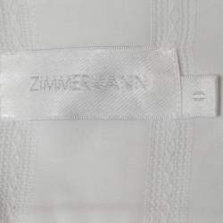 Pre Owned Zimmermann White Cotton Belted Tunic Maxi Dress S