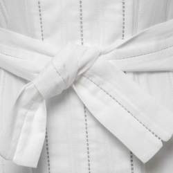 Pre Owned Zimmermann White Cotton Belted Tunic Maxi Dress S