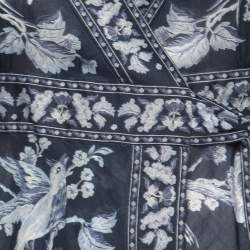 Pre Owned Zimmermann Blue Printed Cotton Wrap Dress S