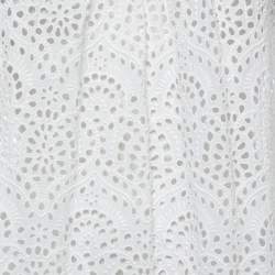 Pre Owned Zimmermann White Eyelet Cotton Top S