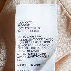 Pre Owned Zimmermann Cream Embroidered Cotton Belted Shorts S