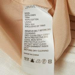 Zimmermann White Linen Blouson Sleeve Maxi Dress L