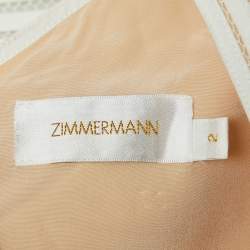 Zimmermann White Linen Blouson Sleeve Maxi Dress L
