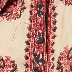 Zimmermann Black Printed Linen Jaya Tie-front Blouse M