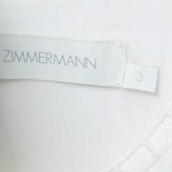 Zimmermann White Linen Cut-out Cassia Sleeveless Midi Dress L