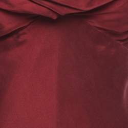 Pre Owned Zimmermann Maroon Brown Silk Cowl Neck Slip Dress M