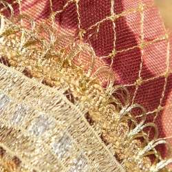 Pre Owned Zimmermann Pink/Red Printed Linen & Silk Mini Dress M